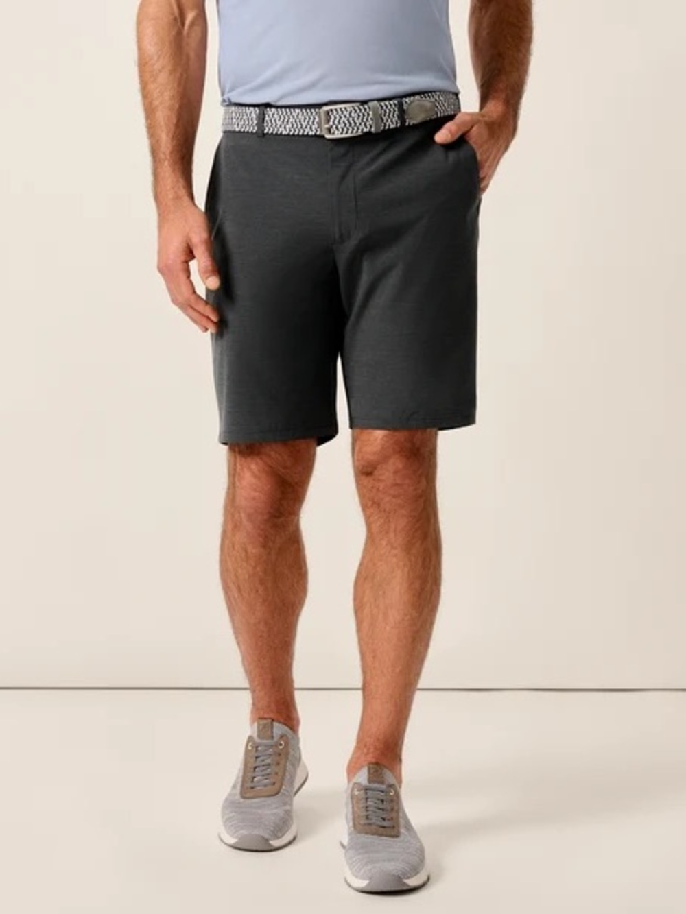 Johnnie-O Mulligan Performance Gold Shorts with Magnetic Pocket Closure